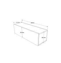 Mueble TV Moderno con Puerta en Melamina Color Blanco y Cambria 100x31.5x29.6cm - Diseño Elegante para Salón.