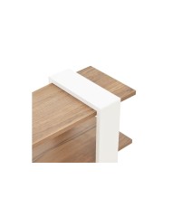 Mueble TV con Diseño Moderno, 1 Puerta y Estantes en Blanco-Madera - 120x25x37cm: Funcionalidad y Estilo para tu Sala