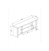 Soporte TV - Mueble para TV Melamina Blanco 120x30x45 cm - Múltiples Estantes y Gran Resistencia.