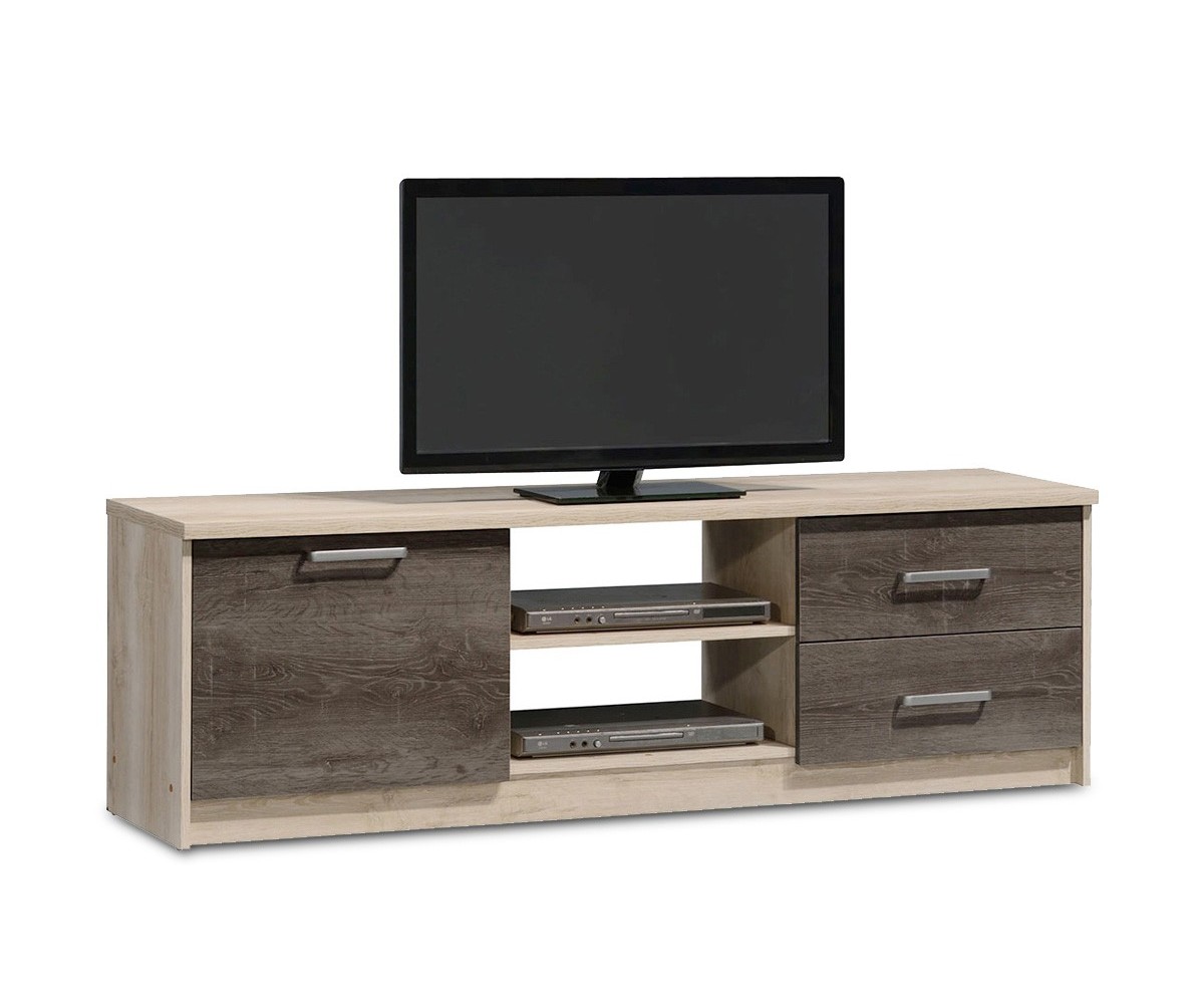 Mueble TV en Color Castillo-Toro 160x39.5x50.5 cm - 2 Cajones y 1 Puerta - Estilo y Funcionalidad.