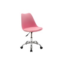 Silla de Oficina Ergonómica en Color Rosa - 93-80x57x48 cm, Comodidad y Estilo Moderno para Trabajo y Estudio.